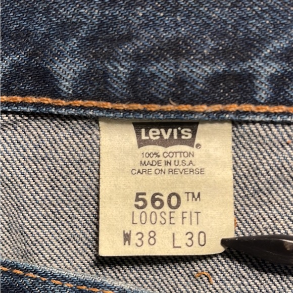 A vintage death stock Levi’s 560 loose fit men’s size 38x30 USA made NWT - Picture 3 of 10